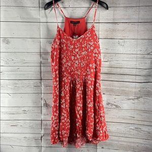 Sanctuary Red Floral Lined Slip Dress Size M